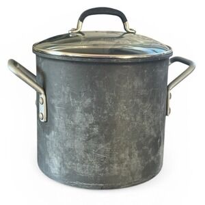 Calphalon 808 8qt Cookware Commercial Anodized Aluminum Stock Pot 310 Lid USA